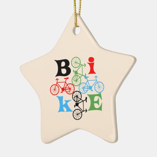 Vier Bikes Keramik Ornament (Links)