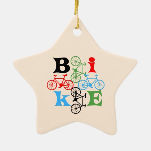 Vier Bikes Keramik Ornament (Hinten)