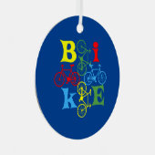 Vier Bikes Ornament Aus Metall (Vorderseite Rechts)