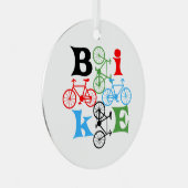 Vier Bikes Ornament Aus Metall (Vorderseite Rechts)