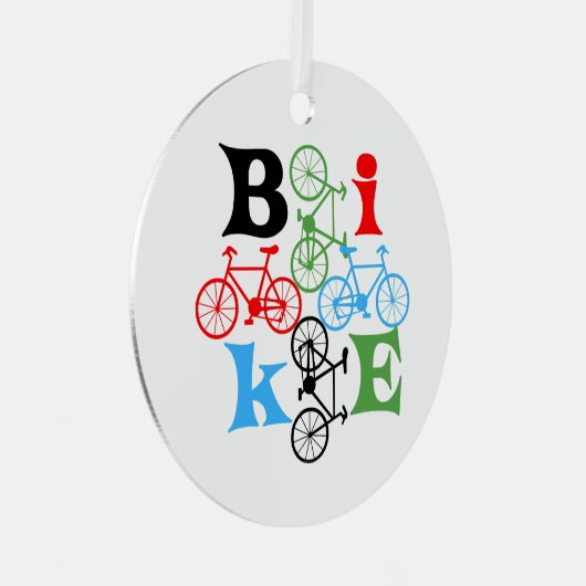 Vier Bikes Ornament Aus Metall (Vorderseite Rechts)