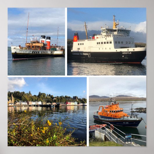 Vier Bilder Poster von Scottish Boats & Scenery (Vorne)