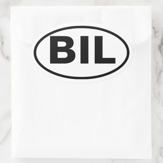 VIER Billings, Montana "BIL" Ovaler Aufkleber (Tasche)