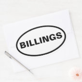 VIER Billings, Montana Ovaler Aufkleber (Umschlag)