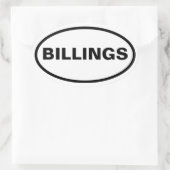 VIER Billings, Montana Ovaler Aufkleber (Tasche)