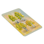 Vier Birken in Farbe, Botanik. Magnet (Rechte Seite)