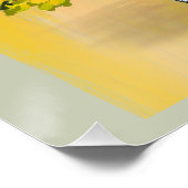 Vier Birken in Farbe, Botanik. Poster (Ecke)