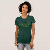 Vier Birnen-Schädel-Muster T-Shirt (Vorne ganz)