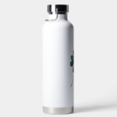 Vier-Blatt-Einzelklee Grün Wasserfarbe Trinkflasche (Rechts)