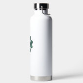 Vier-Blatt-Einzelklee Grün Wasserfarbe Trinkflasche (links)
