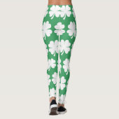 Vier-Blatt-Glücksklee St. Patrick's Day Leggings (Rückseite)
