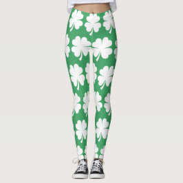 Vier-Blatt-Glücksklee St. Patrick's Day Leggings