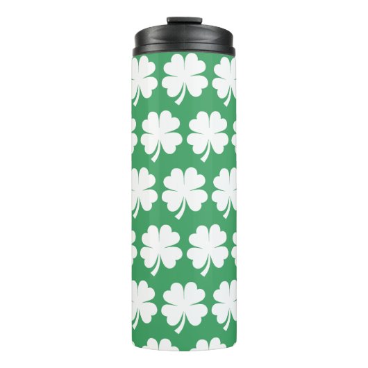 Vier-Blatt-Glücksklee St. Patrick's Day Thermosbecher (Vorderseite)