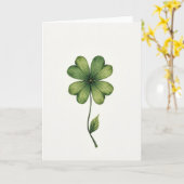 Vier-Blatt-Klee-Musterkarte Karte (Gelbe Blume)