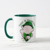 Vier-Blatt-Klee St. Patrick's Day Foto Tasse (Links)