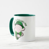 Vier-Blatt-Klee St. Patrick's Day Foto Tasse (Vorderseite Links)