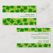 Vier Blatt-Klee Visitenkarte (Vorne/Hinten)