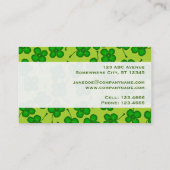 Vier Blatt-Klee Visitenkarte (Rückseite)