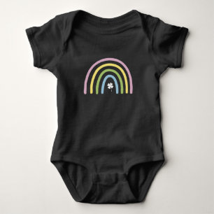 Vier-Blatt-Kleeblatt-Regenbogen St. Patrick's Day Baby Strampler