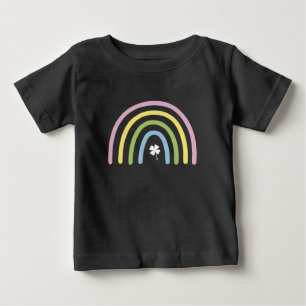 Vier-Blatt-Kleeblatt-Regenbogen St. Patrick's Day Baby T-shirt