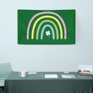 Vier-Blatt-Kleeblatt-Regenbogen St. Patrick's Day  Banner