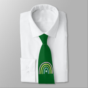 Vier-Blatt-Kleeblatt-Regenbogen St. Patrick's Day  Krawatte