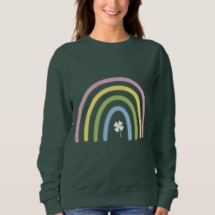 Vier-Blatt-Kleeblatt-Regenbogen St. Patrick's Day  Sweatshirt
