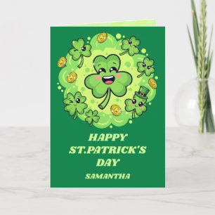 Vier-Blatt-Spaß St. Patrick's Day Karte