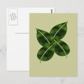 Vier Blätter Posctcard Postkarte (Vorne/Hinten)