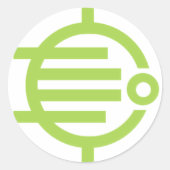 Vier Blätter Rundaufkleber Runder Aufkleber (Vorderseite)