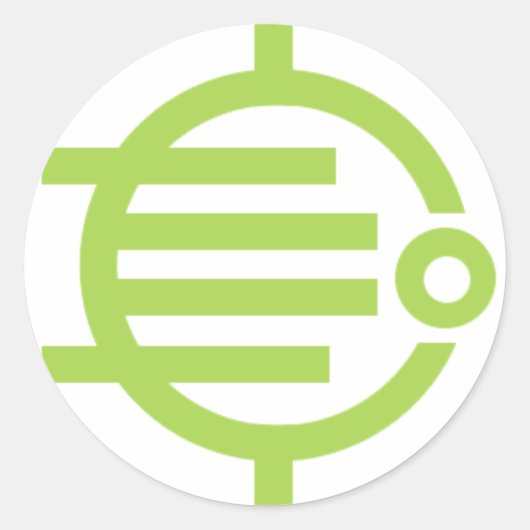 Vier Blätter Rundaufkleber Runder Aufkleber (Vorderseite)