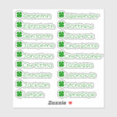 Vier Blätter schließen benutzerdefinierte Aufklebe Aufkleber (Blatt)