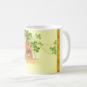 Vier blättrige Klee und Hufeisen Kaffeetasse (VorderseiteRechts)