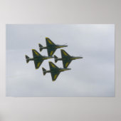 Vier blaue Engel A-4s in Diamond Poster (Vorne)