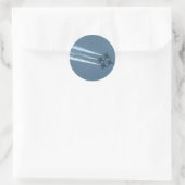 Vier blaue Engel in Diamantbildung Runder Aufkleber (Tasche)