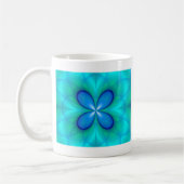 Vier blaue Petalen Kaffeetasse (Links)