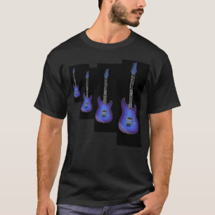 Vier blauer Drache-Gitarren-T - Shirt