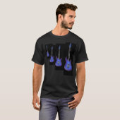 Vier blauer Drache-Gitarren-T - Shirt (Vorne ganz)