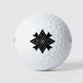 Vier Blitzschrauben mit Donnerknallen Golfball (Vorderseite)