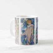 Vier Blume, Alphonse Mucha Kaffeetasse (Vorderseite Links)