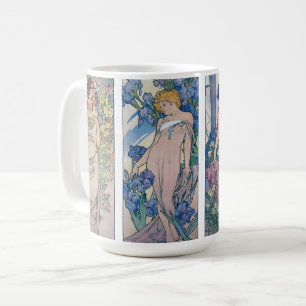 Vier Blume, Alphonse Mucha Kaffeetasse
