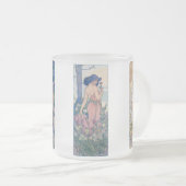 Vier Blume, Alphonse Mucha Mattglastasse (VorderseiteRechts)
