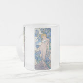 Vier Blume, Alphonse Mucha Mattglastasse (Vorderseite Links)