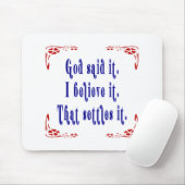 Vier Blume sagte Gott Mousepad (Mit Mouse)