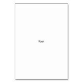 Vier Blüten, Taschenkarten mit benutzerdefinierter Tischnummer (Vorderseite)