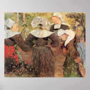 Vier Breton Women von Paul Gauguin Poster