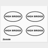 VIER Bronx, Hohe Brücke Ovaler Aufkleber (Blatt)