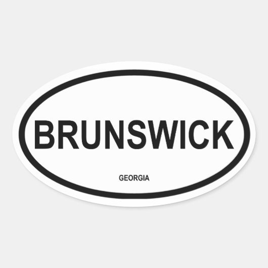 VIER Brunswick, Georgien Ovaler Aufkleber (Vorderseite)