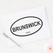 VIER Brunswick, Georgien Ovaler Aufkleber (Umschlag)