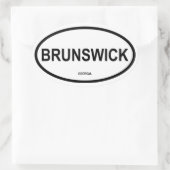 VIER Brunswick, Georgien Ovaler Aufkleber (Tasche)